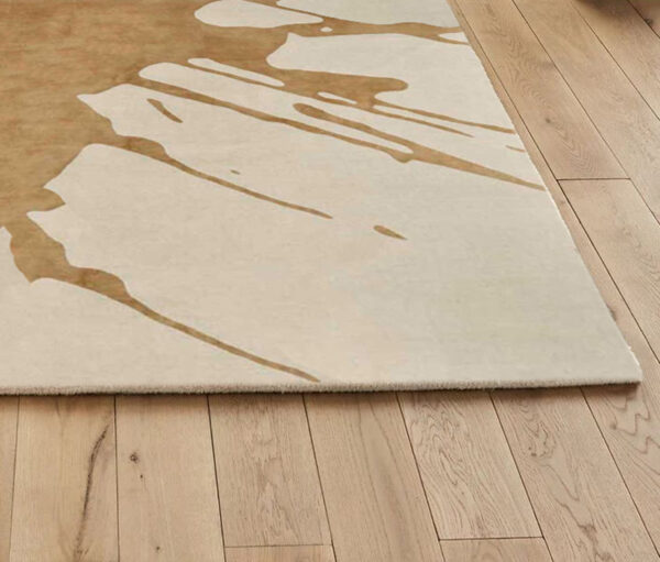 Indo-Tibetan Modern Abstract Spill Pattern Area Rug - Image 3