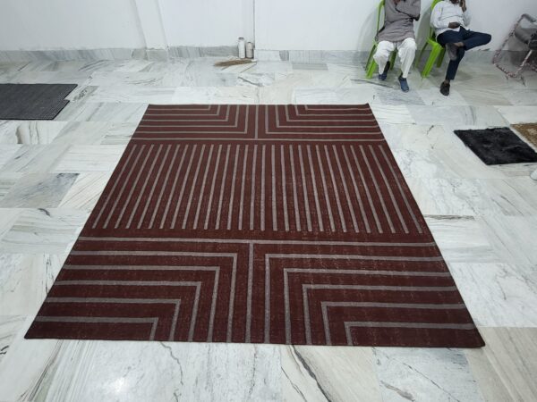 Reddish Brown Wool Flatweave Rug – SR-301 | 8x7 ft - Image 3