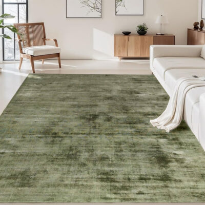 Emerald Green Loom Knotted Rug – SR-201G | 5x8 ft