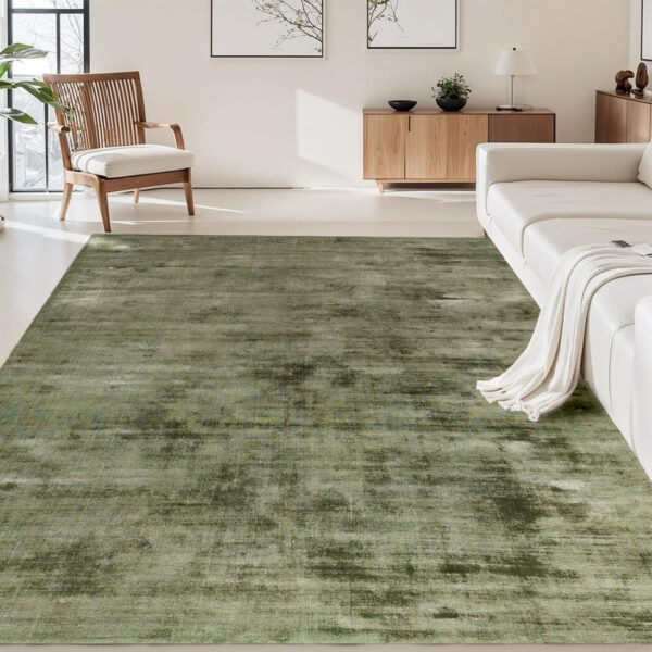 Emerald Green Loom Knotted Rug – SR-201G | 5x8 ft